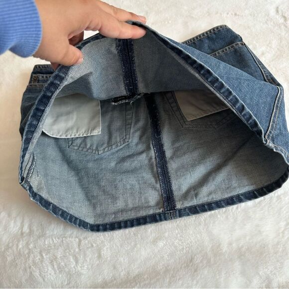Abercrombie & Fitch Y2K Denim Mini Skirt Size 4 - Picture 5 of 9